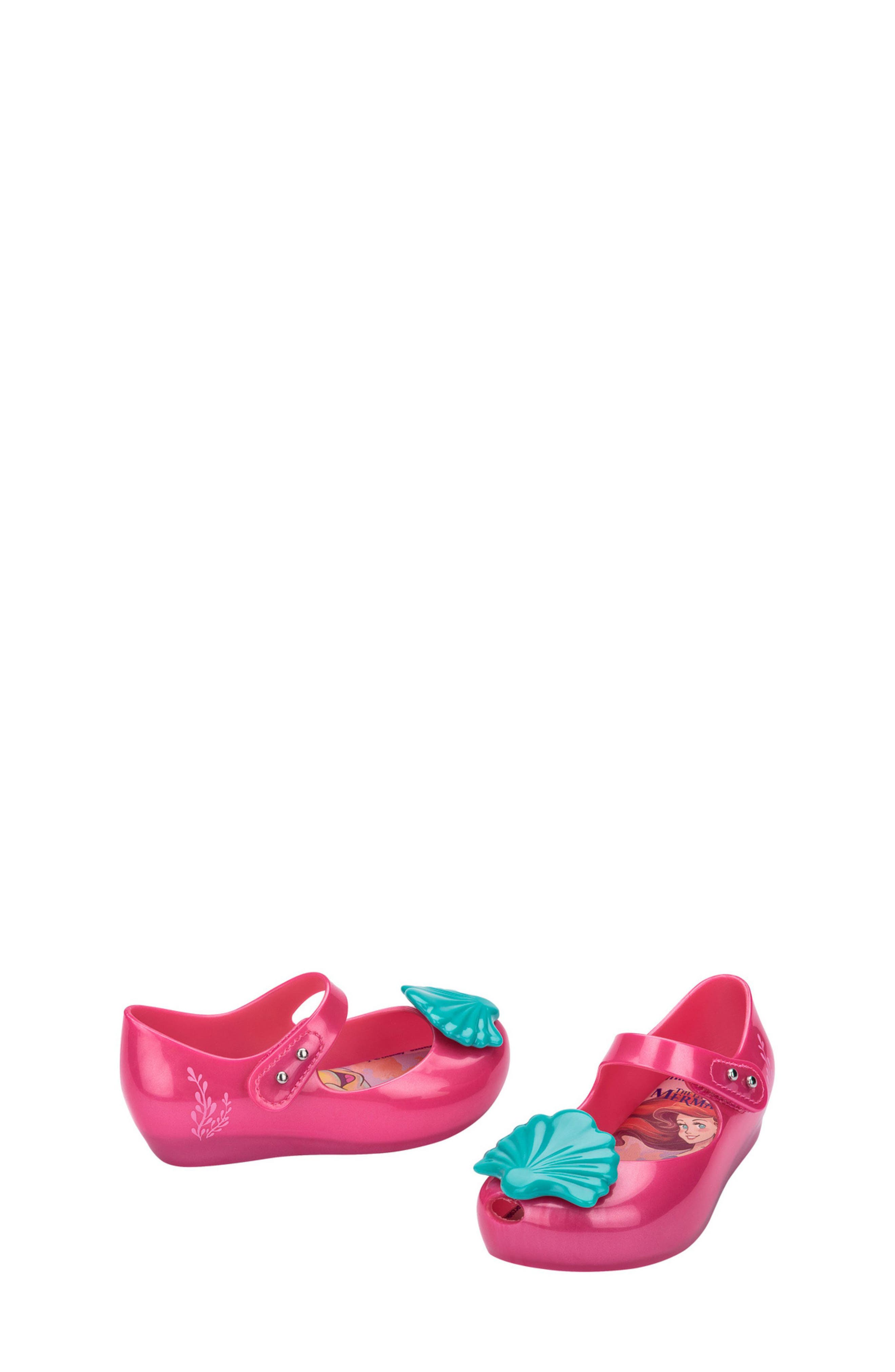 Mini Melissa x Disney<sup
®</sup
 The Little Mermaid Ultragirl II Mary Jane, Alternate, color, Pink/ Blue