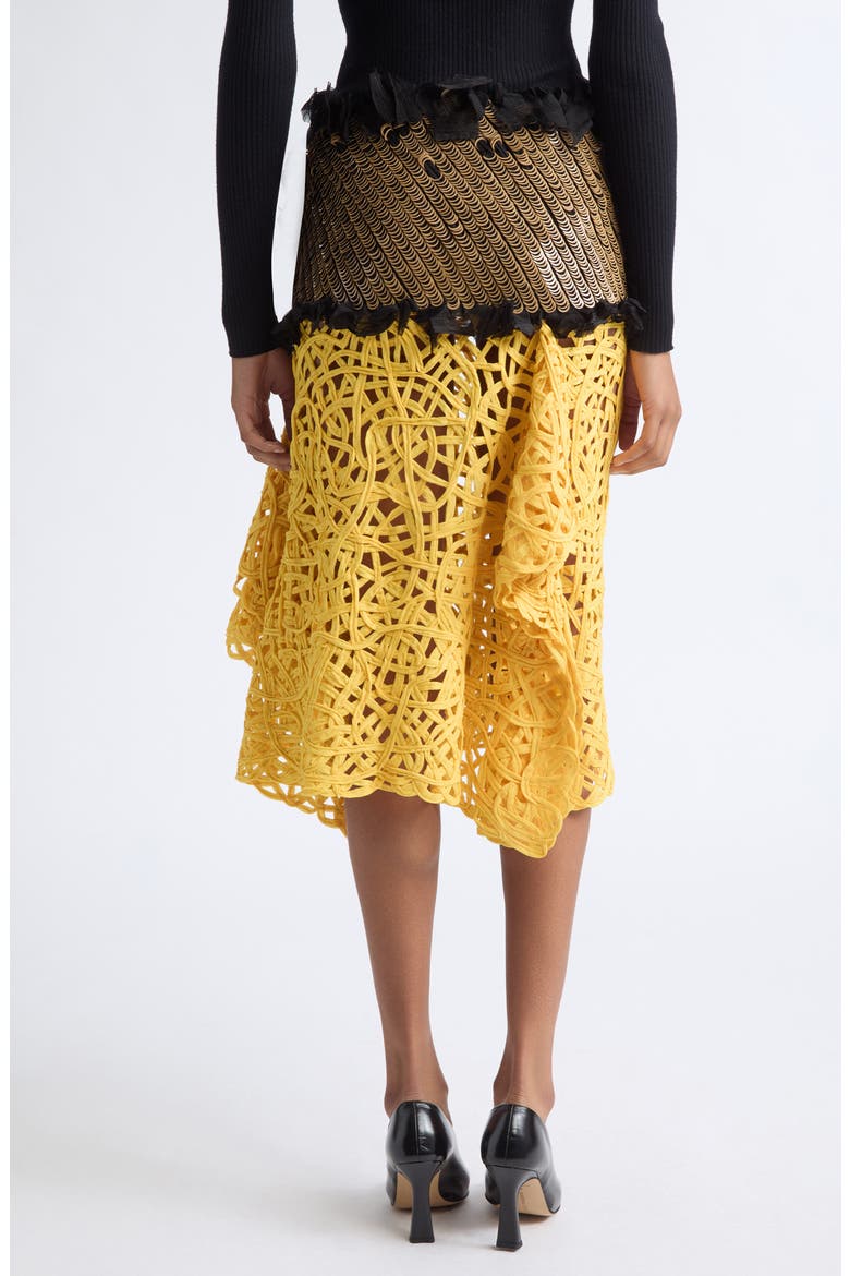 Albissola Taped Skirt, Alternate, color, YELLOW
