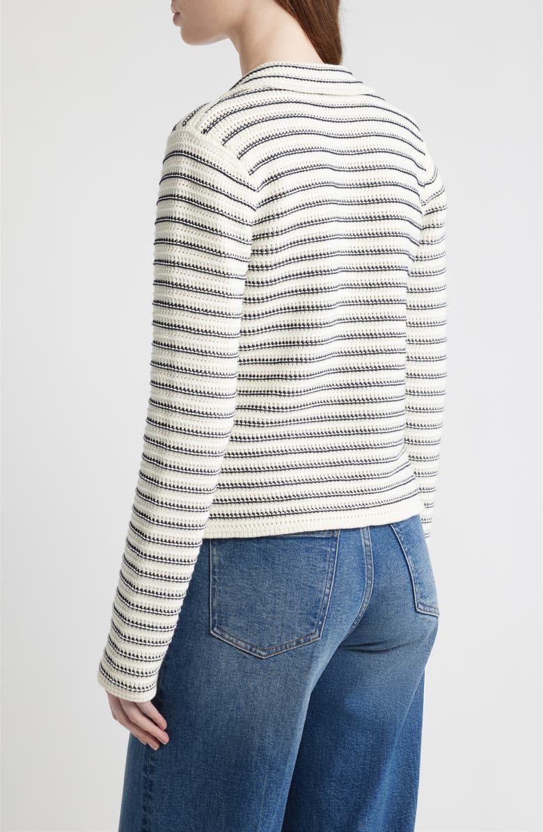 FRAME The Crochet Cotton Blazer, Alternate, color, Cream Multi