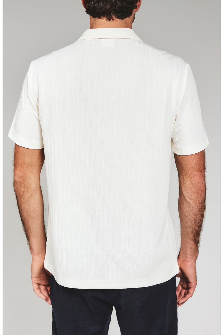 Vaughn Rib Knit Camp Shirt, Alternate, color, IVORY
