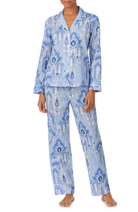 Paisley Cotton Blend Pajamas