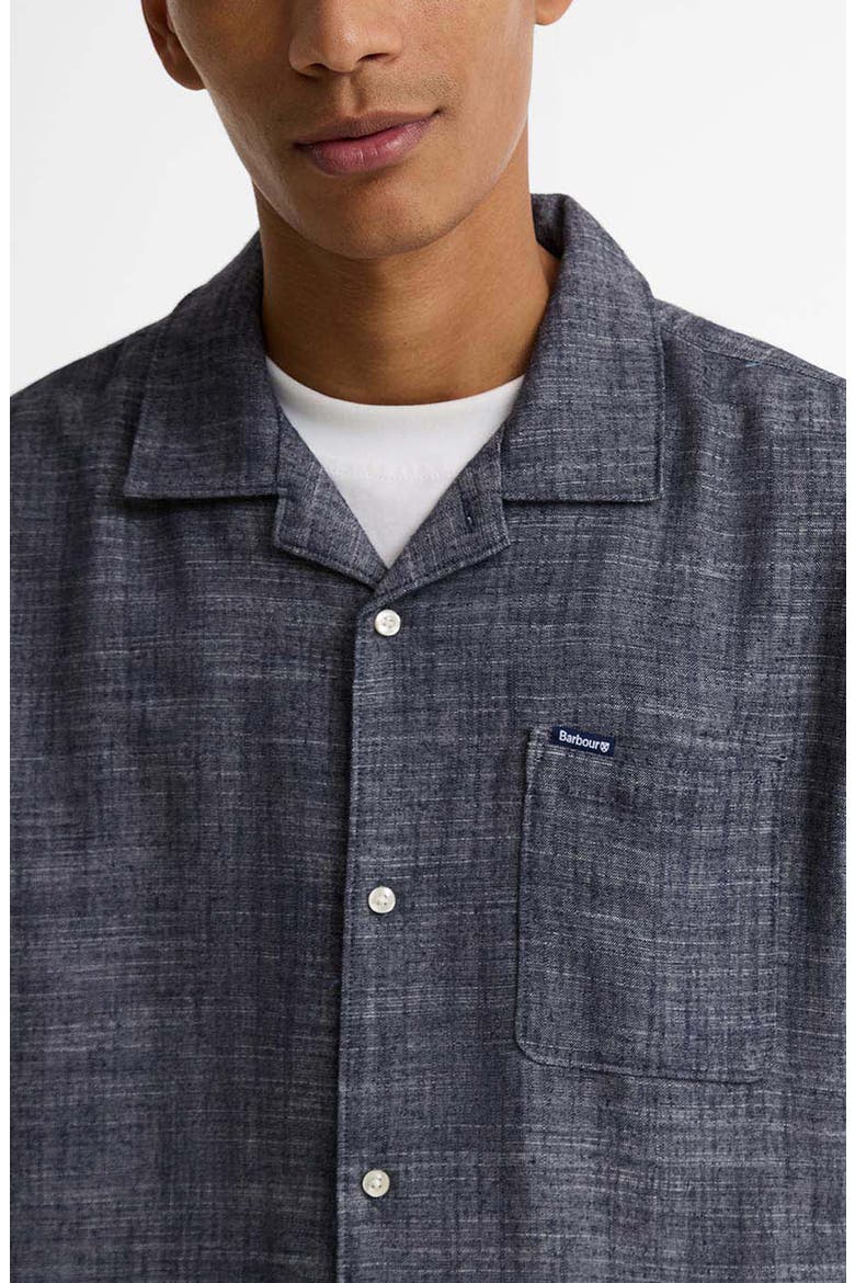 Bowston Slub Camp Shirt, Alternate, color, DARK NAVY