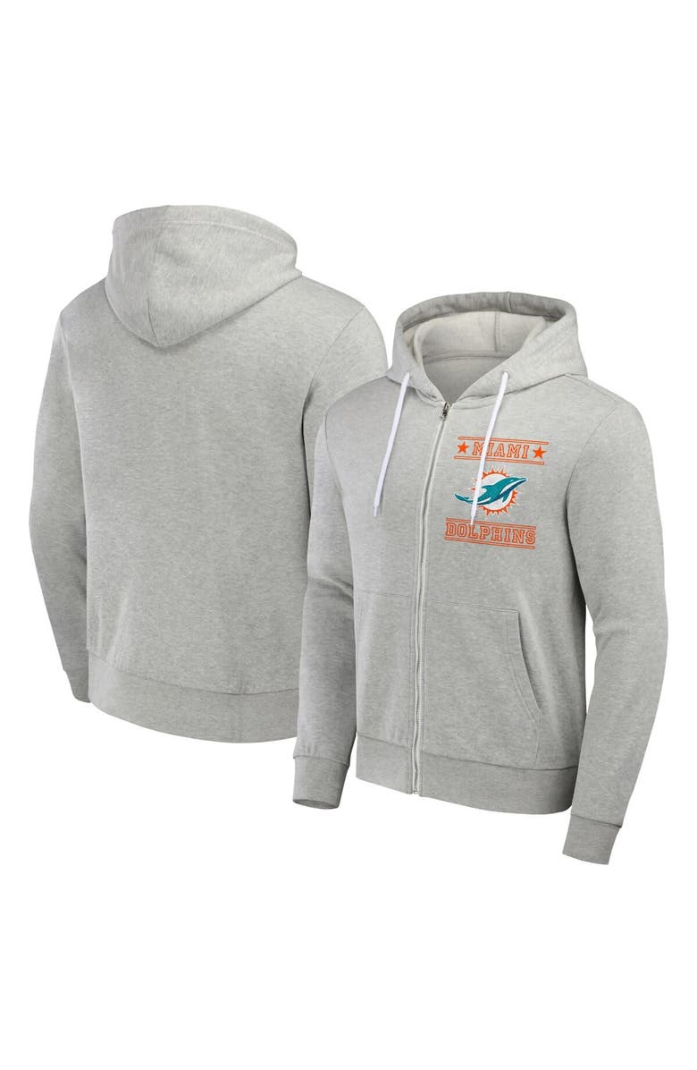 NFL X DARIUS RUCKER Men's NFL x Darius Rucker Collection by Fanatics Gray Miami Dolphins Full-Zip Hoodie, Alternate, color, Gray