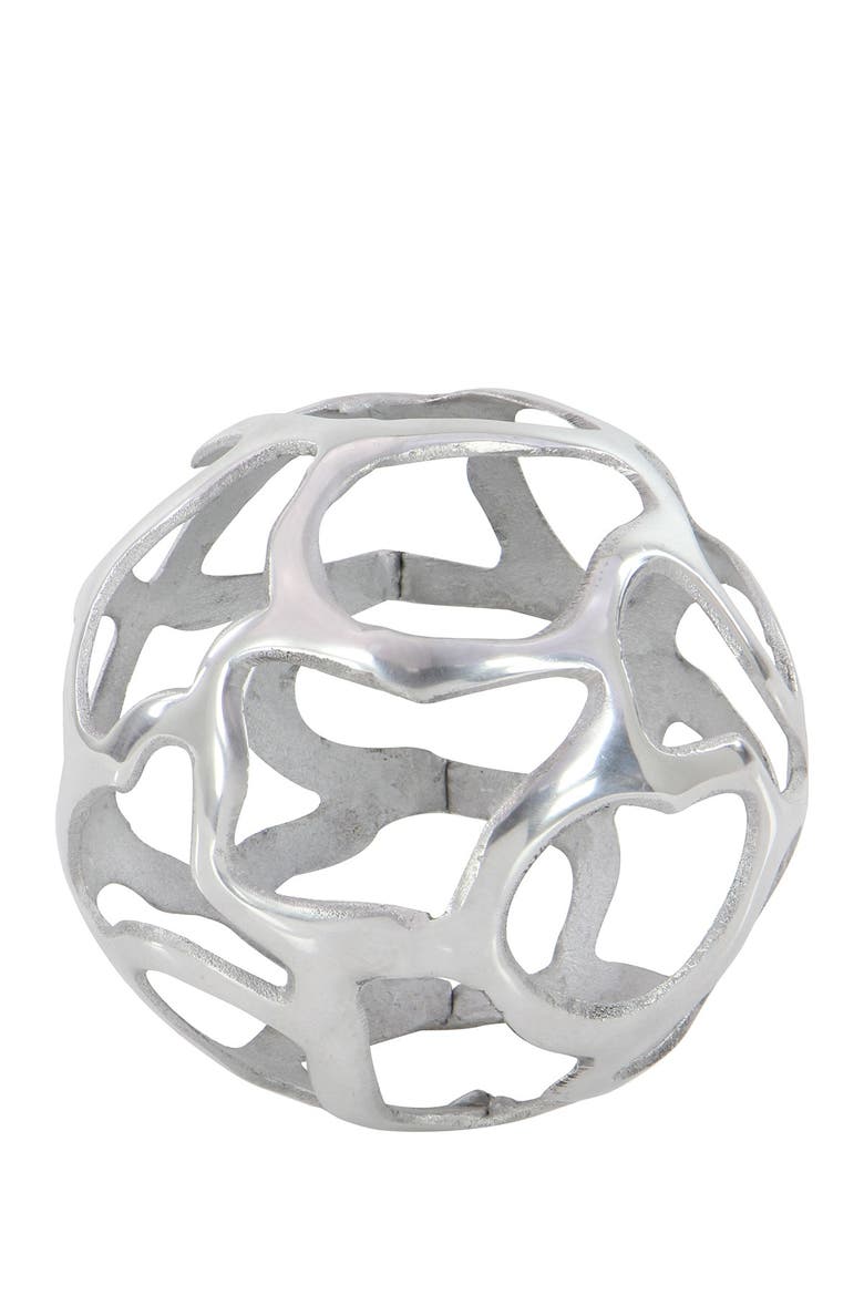 Silvertone Aluminum Contemporary Geometric Sculpture - Set of 3, Alternate, color, SILVER