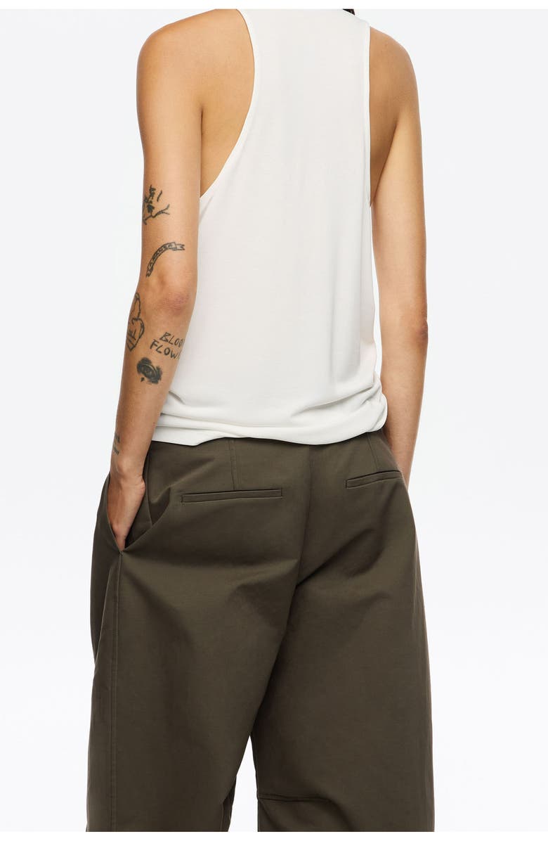 Bimba y Lola Studded Sleeveless T-Shirt, Alternate, color, Ivory