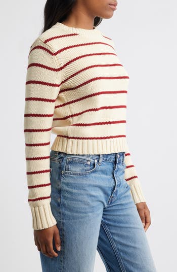 Stripe Relaxed Cotton Sweater