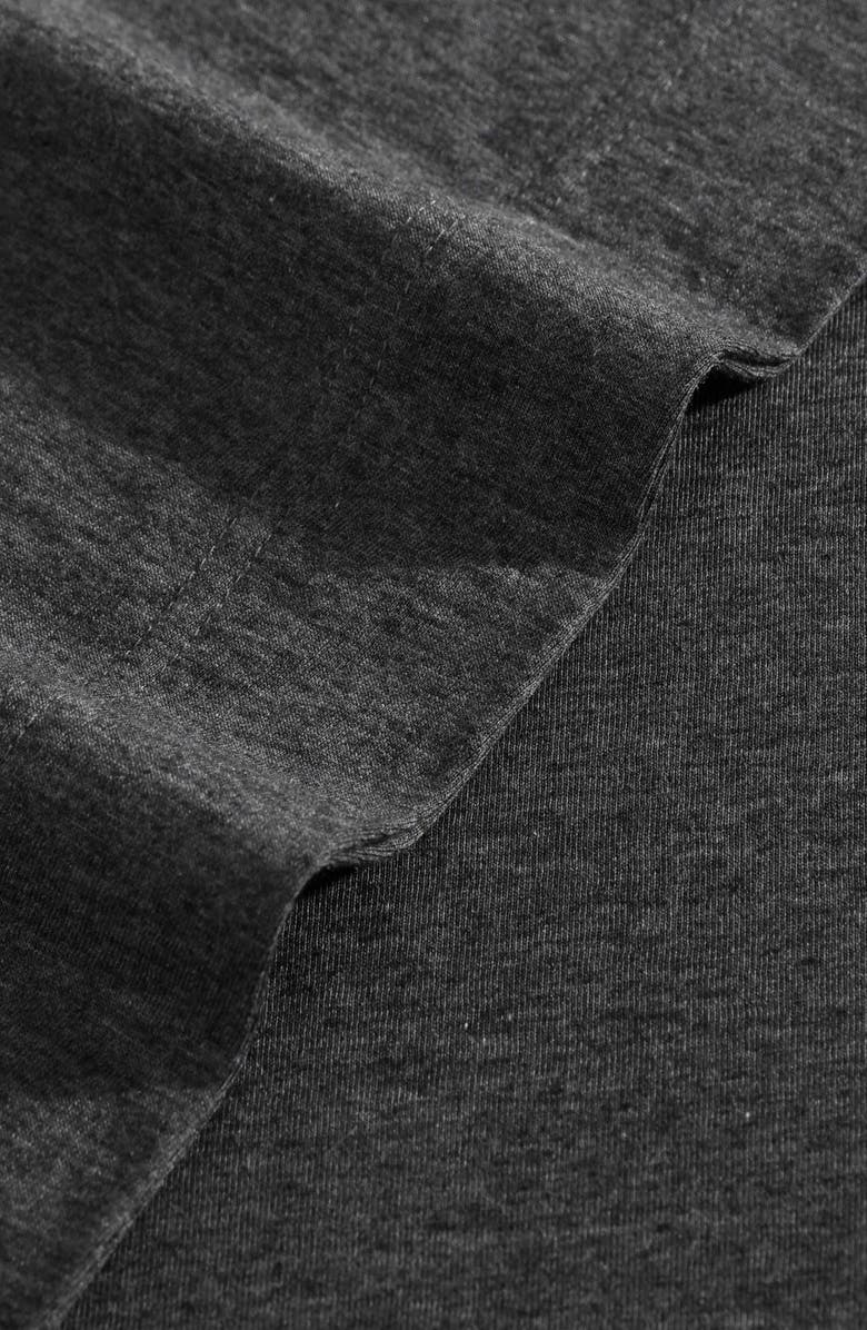 Calvin Klein Mélange Cotton Blend Jersey Sheet Set, Alternate, color, Grey