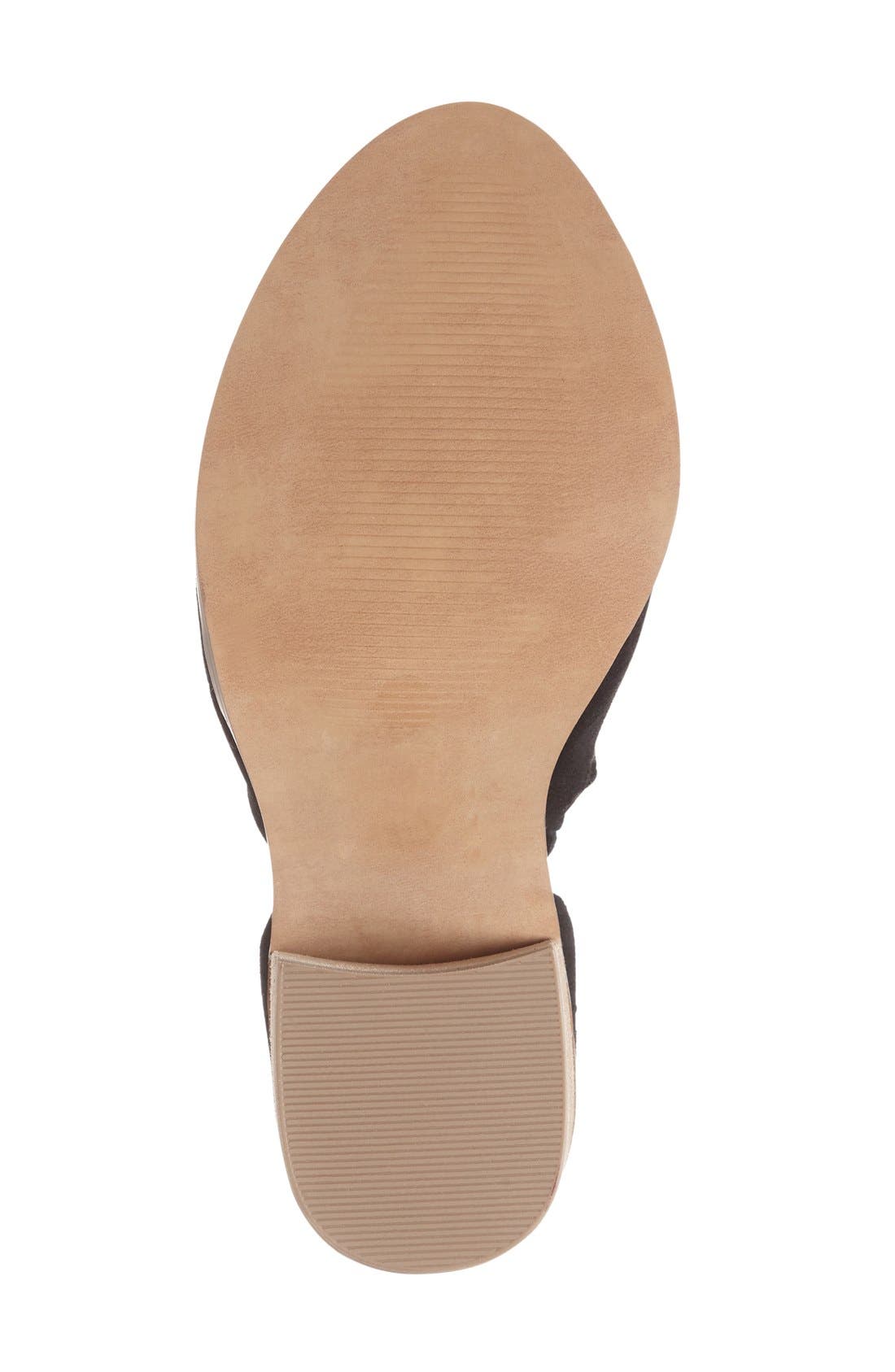 'Ferris' Open Toe Bootie, Alternate, color, BLACK SUEDE