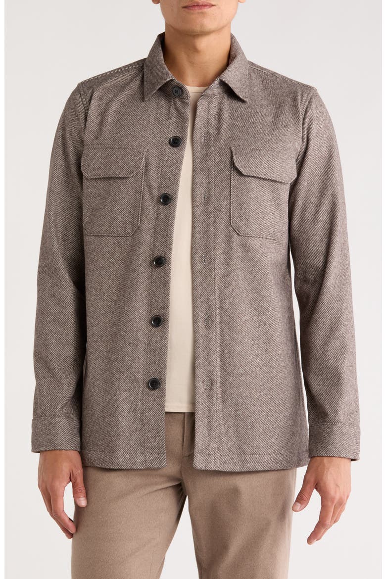 Melton Shirt Jacket, Main, color, GRAPHITE/ GRAPHITE