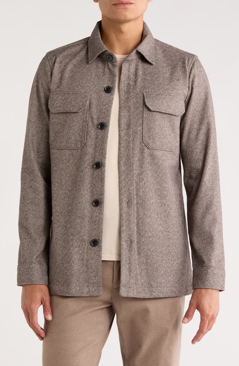 SOUL OF LONDON Melton Shirt Jacket, Main, color, Graphite/ Graphite