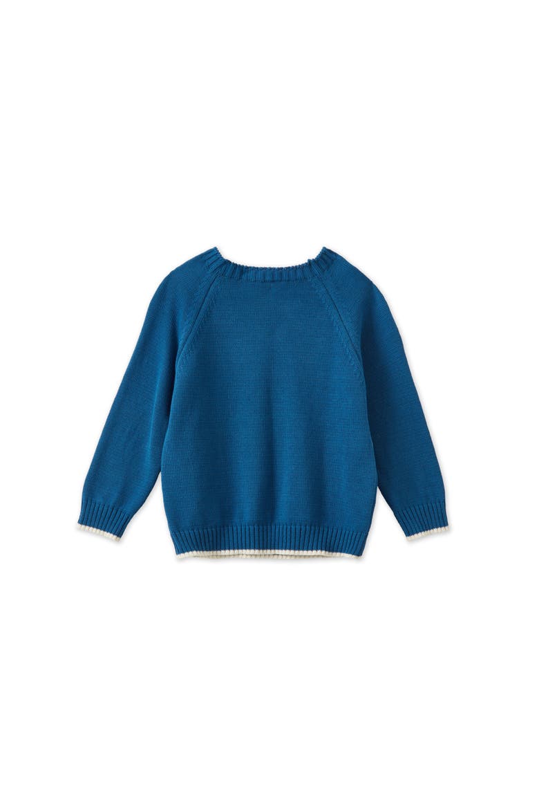 Organic Cotton Nordic Knit Pullover, Alternate, color, Fjord Blue