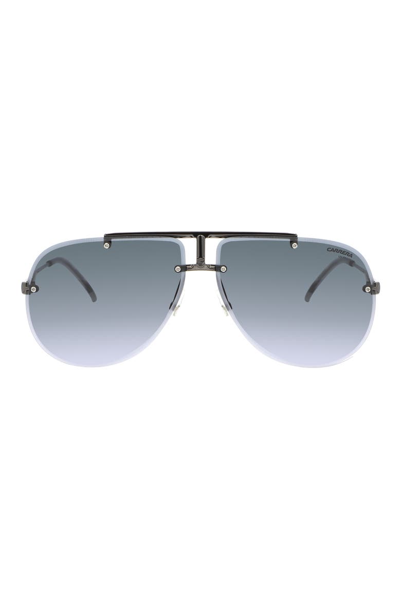 65mm Gradient Oversize Aviator Sunglasses, Main, color, DARK RUTH GRAY/ DARK GREY SF