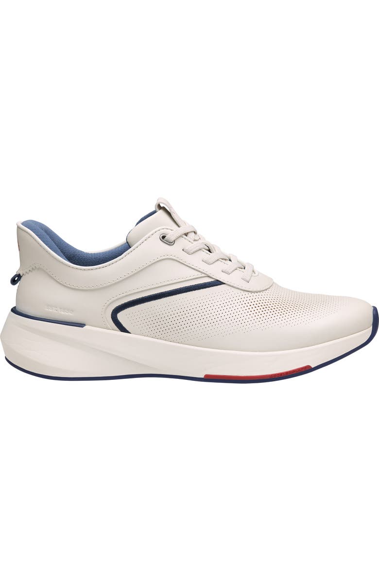 Johnston & Murphy Surge U-Throat Embossed Sneaker, Alternate, color, White Full Grain