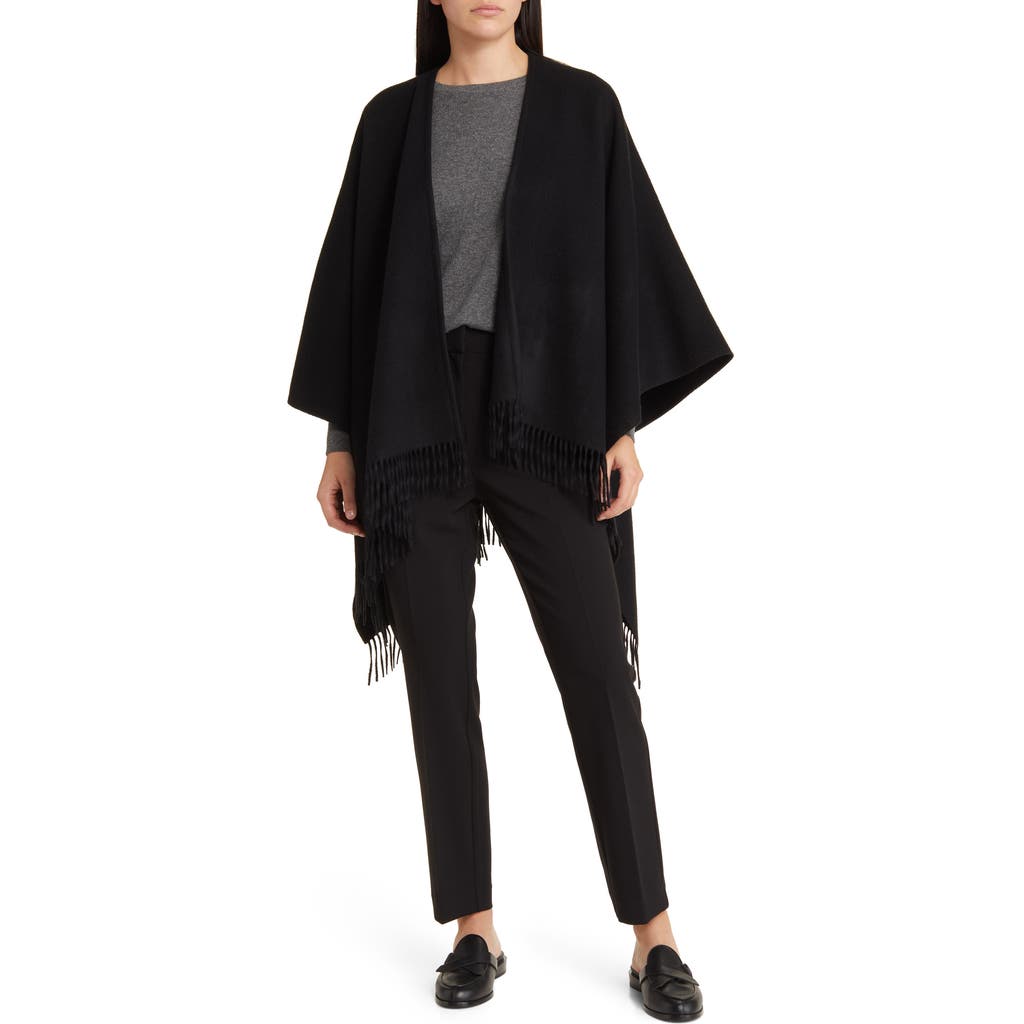 Vince Wool & Cashmere Ruana In Black