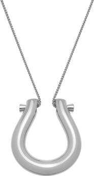 Reiss Parker Parallel Lines Pendant Necklace