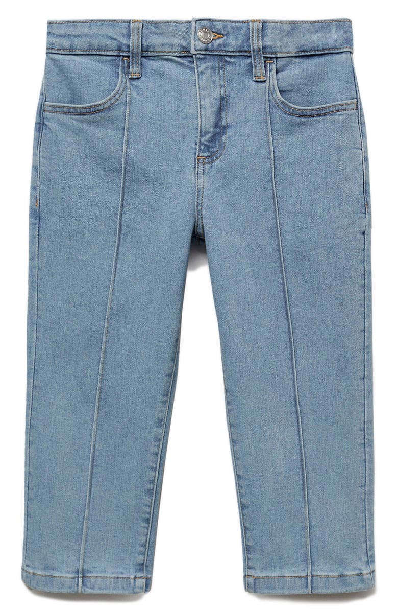 MANGO Slim Fit Capri Jeans, Alternate, color, Light Blue