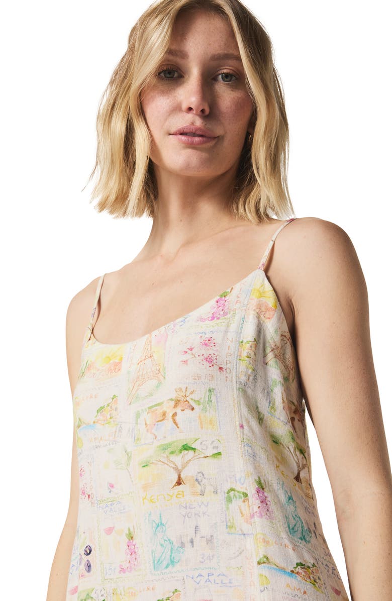 Splendid Coastal Postcard Sleeveless Maxi Dress, Alternate, color,