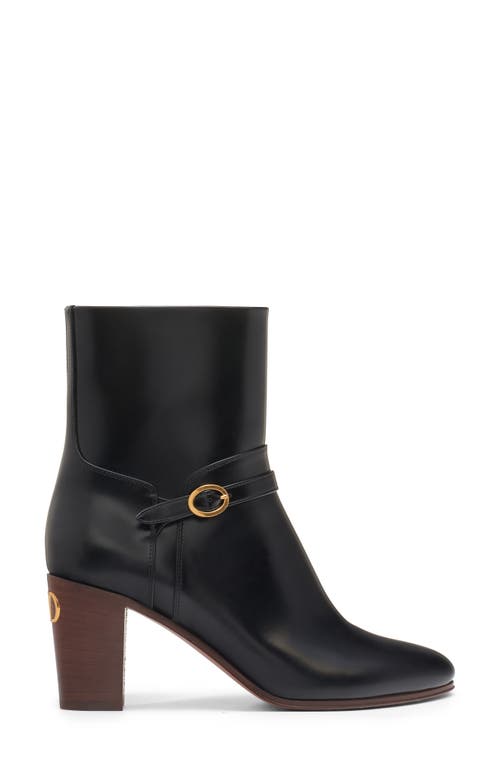 Valentino Leather Pattie Heeled Ankle Boots 75