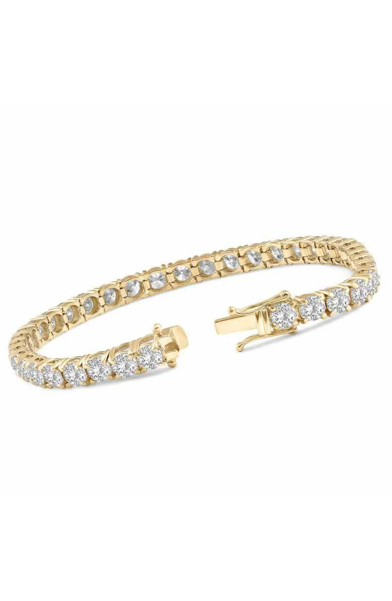 Bliss Diamond 12Ct Round-Cut Diamond Tennis Bracelet 14k Gold 7" Lab Grown, Alternate, color, 14K Yellow Gold