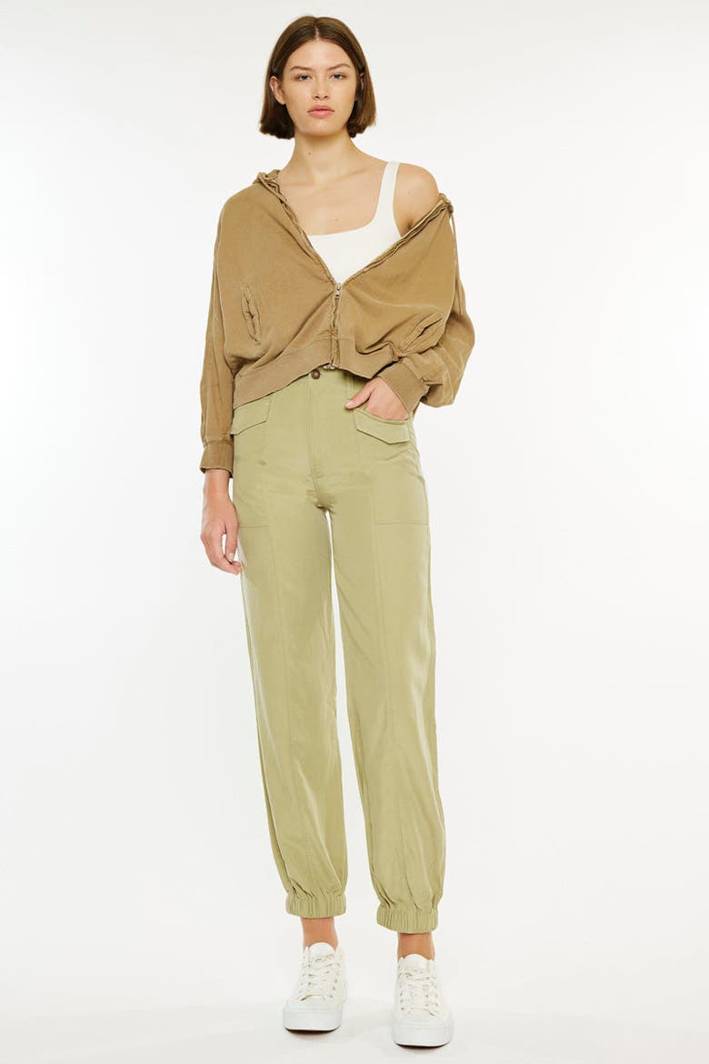 Karla Ultra High Rise Cargo Pants, Alternate, color, Sage