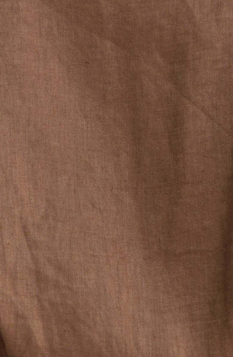 Elan Linen Cover-Up Romper, Alternate, color, Brown