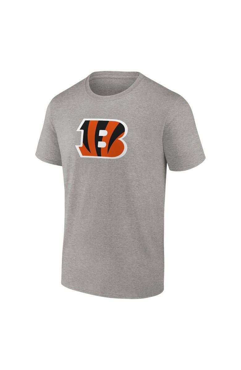 FANATICS Men's Fanatics Branded Heathered Gray Cincinnati Bengals Team Primary Logo T-Shirt, Alternate, color, Heather Gray