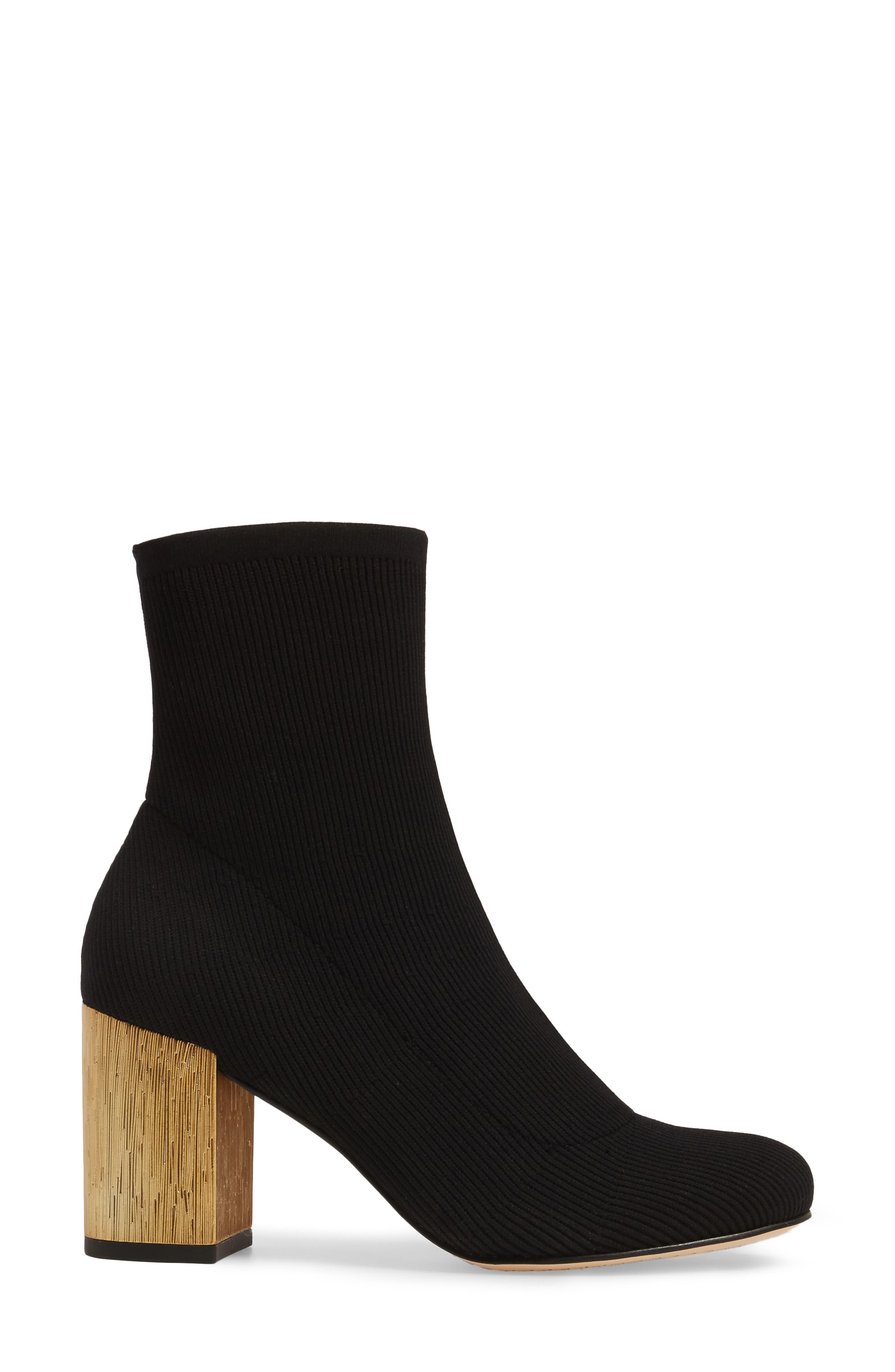 Rosinda Knit Bootie, Alternate, color, BLACK FABRIC
