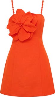 Ever New Nicolette Flower Sleeveless Linen Blend Minidress