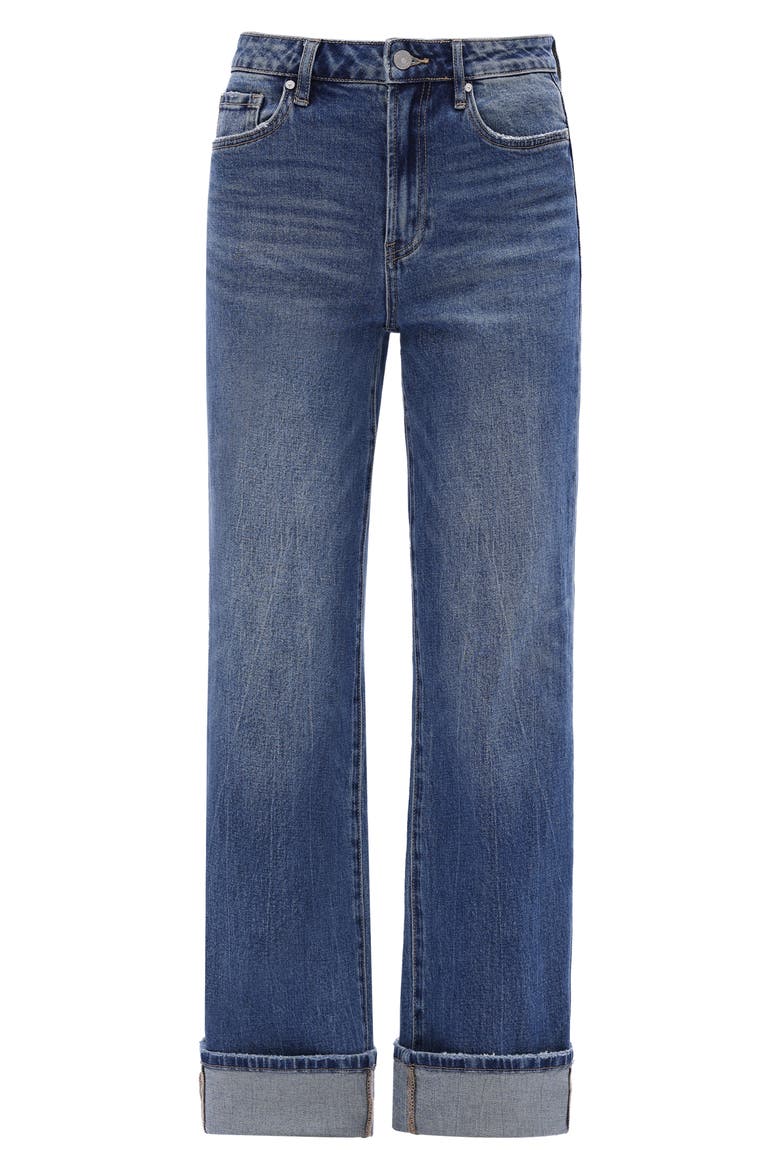High Waist Relaxed Straight Leg Jeans, Alternate, color, RETRO MEDIUM BLUE