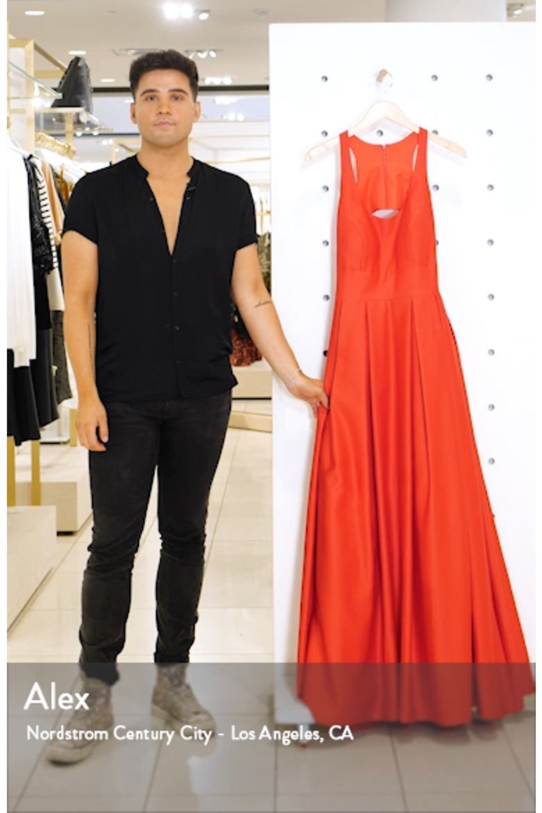 Back Cutout Satin Ballgown video