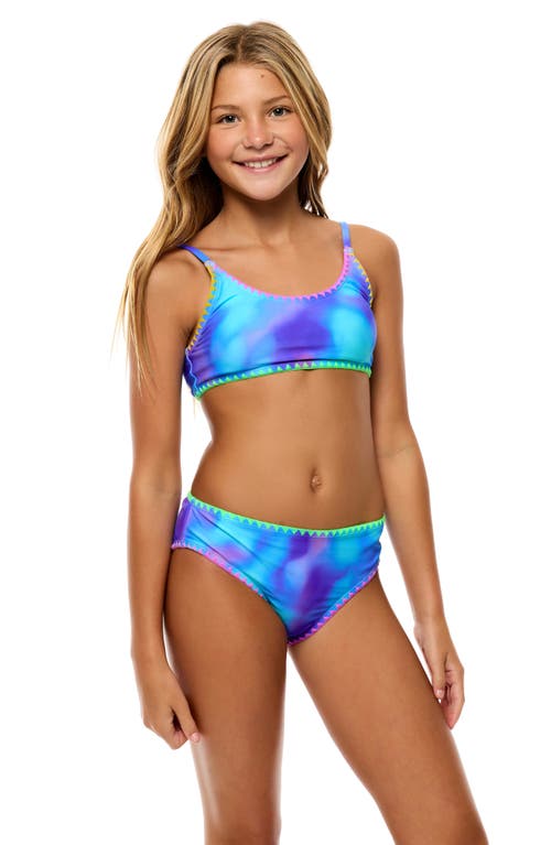 Beach Lingo Kids' Muse Whipstitch Two-piece Swimsuit In Brown