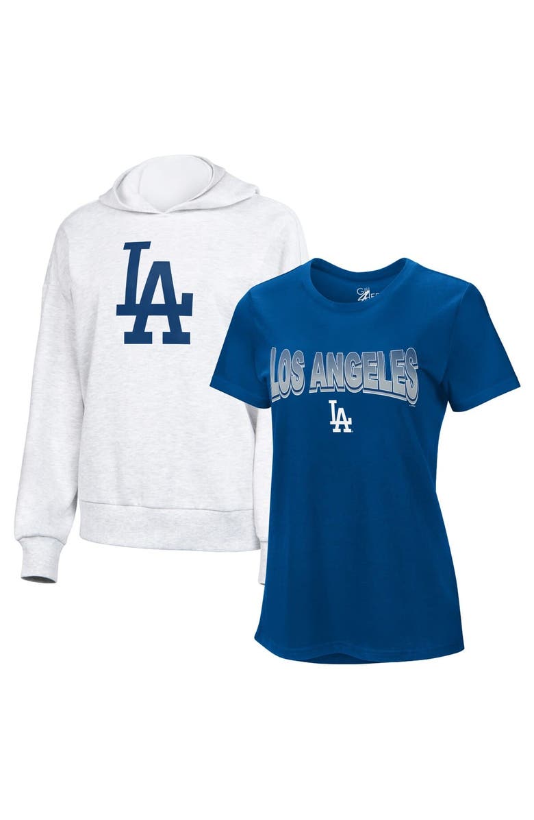G-III 4HER BY CARL BANKS Women's G-III 4Her by Carl Banks Royal/Bright Heather Ceramic Los Angeles Dodgers T-Shirt and Hoodie Combo Pack, Main, color, Royal