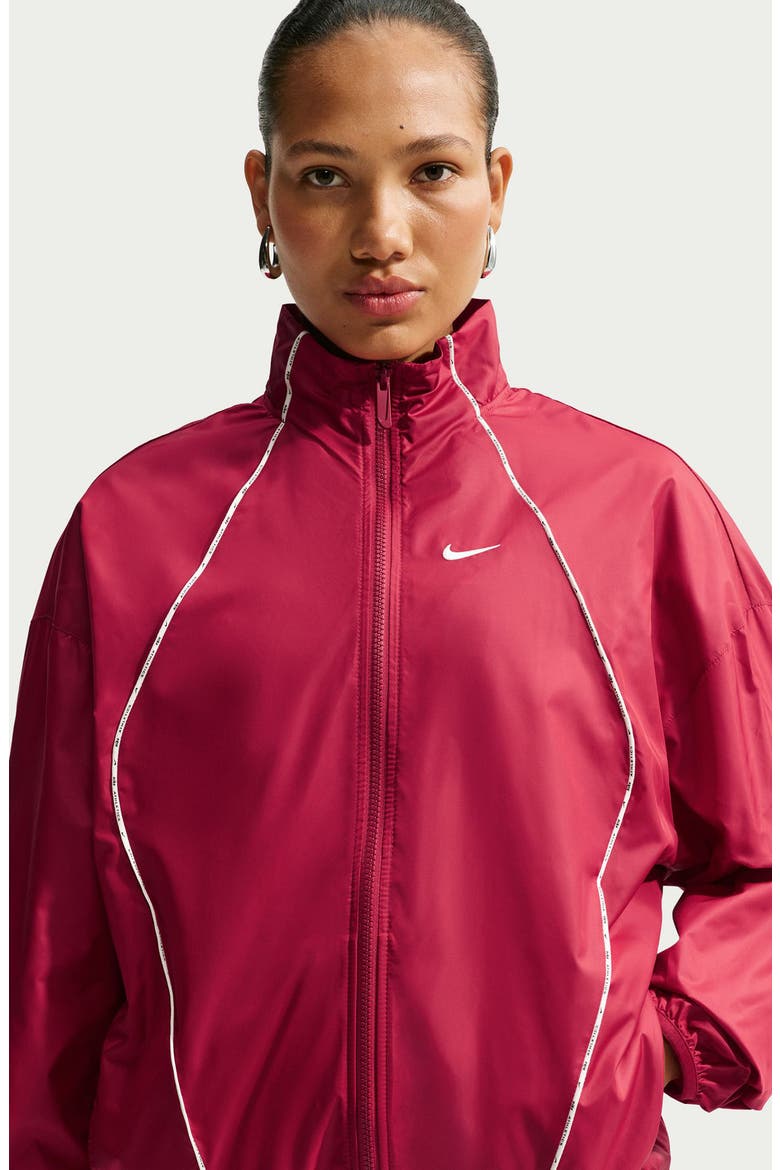 Water Repellent Track Jacket, Alternate, color, TOUGH RED/ SAIL/ SAIL