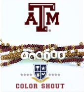 Color Shout Texas A&M Lucky 7 Bracelet Set