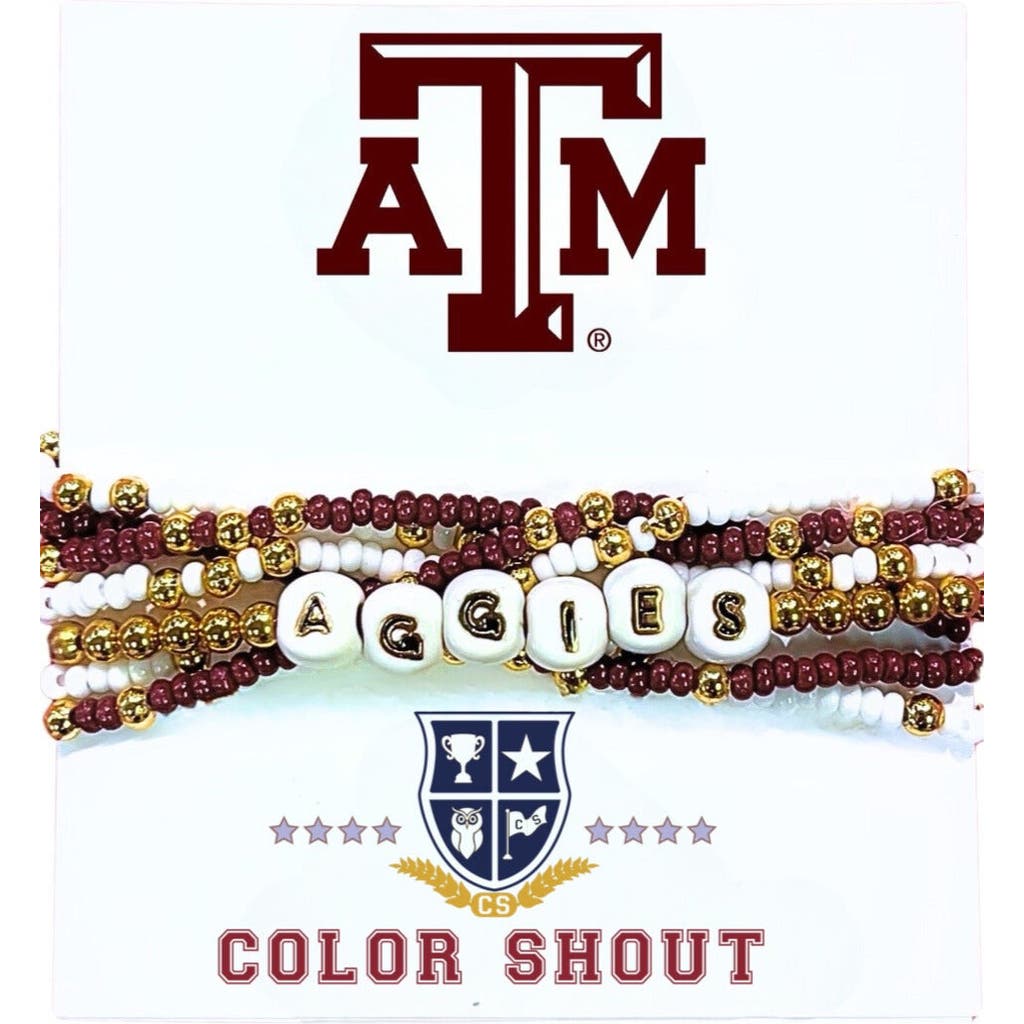 Color Shout Texas A&m Lucky 7 Bracelet Set In Multi