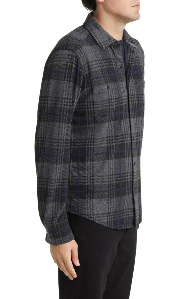 Tommy Bahama Fireside Huntington Plaid Stretch Flannel Button-Up Shirt, Alternate, color, 