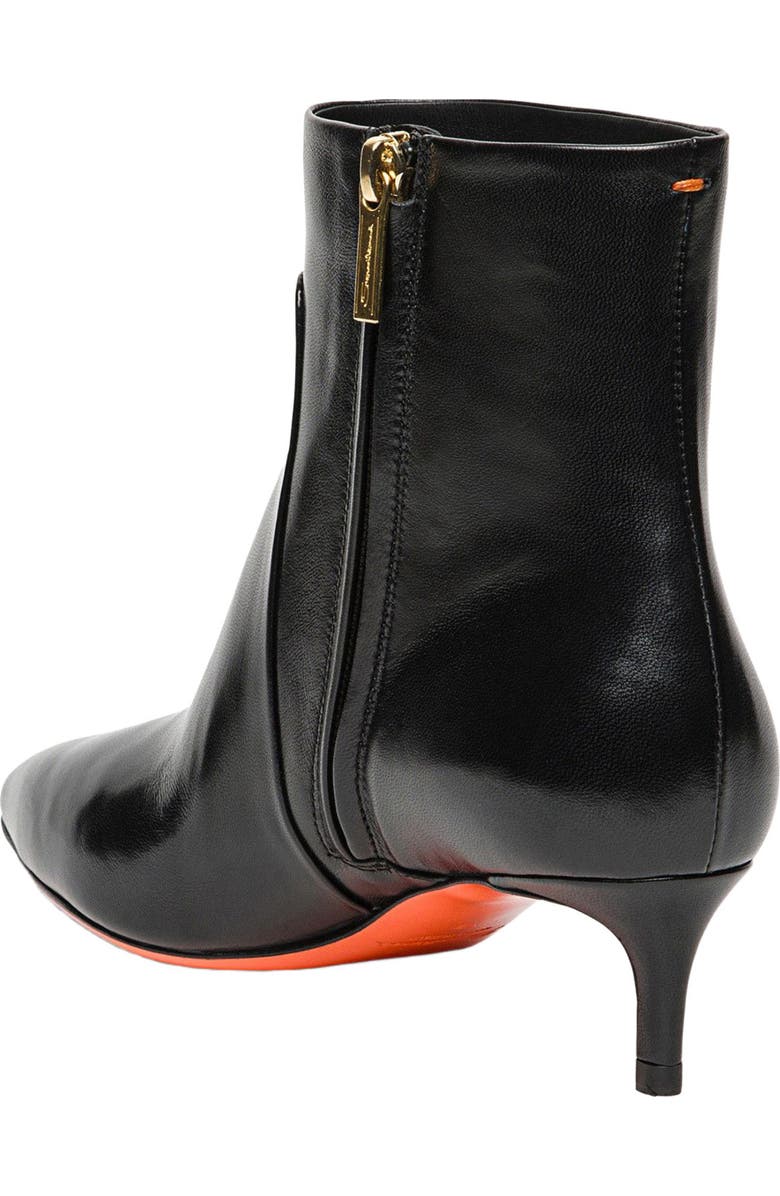 Santoni Women's leather ankle boot, Alternate, color, Black