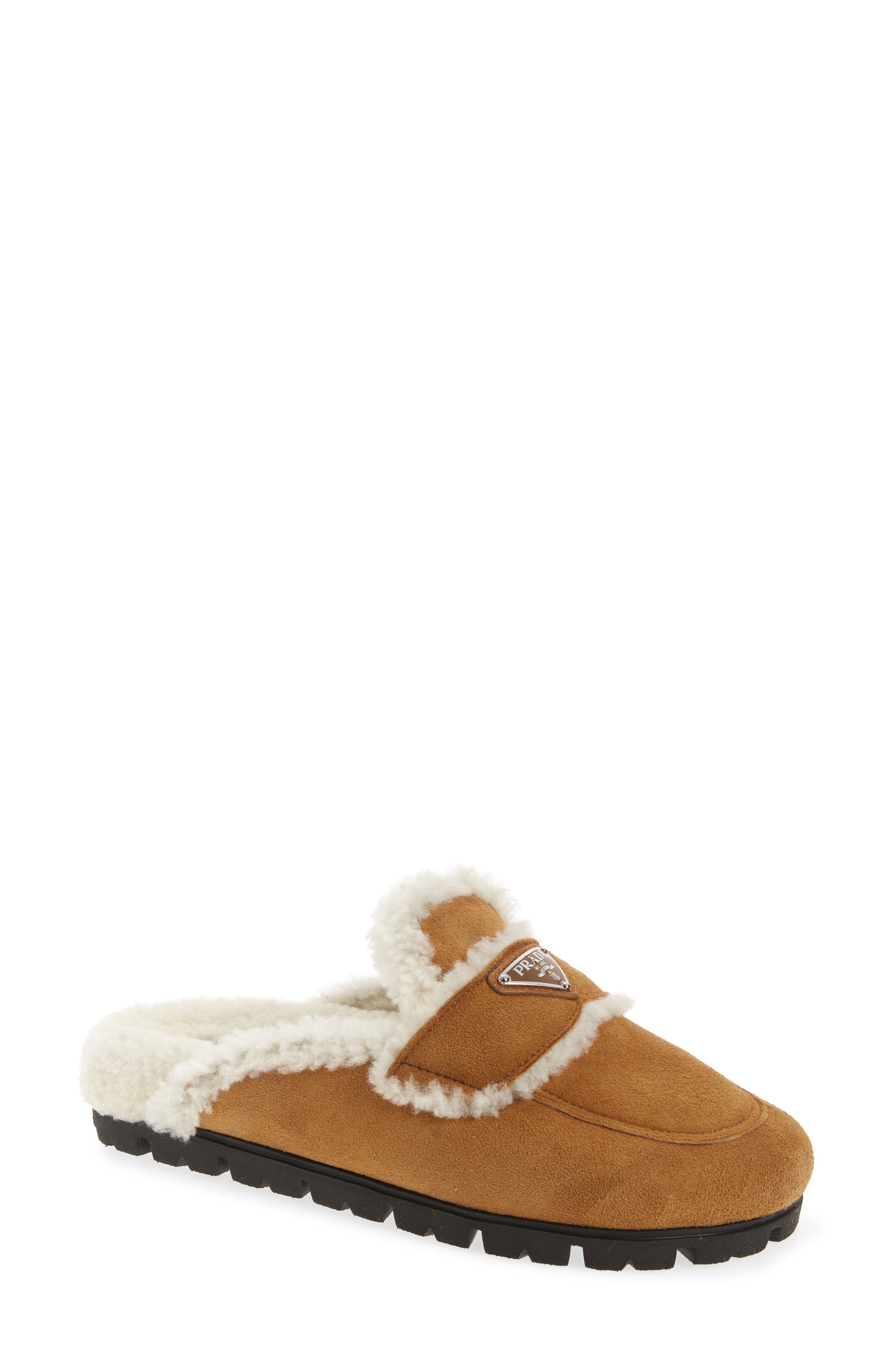 Fussbet Genuine Shearling Slipper, Main, color, COGNAC