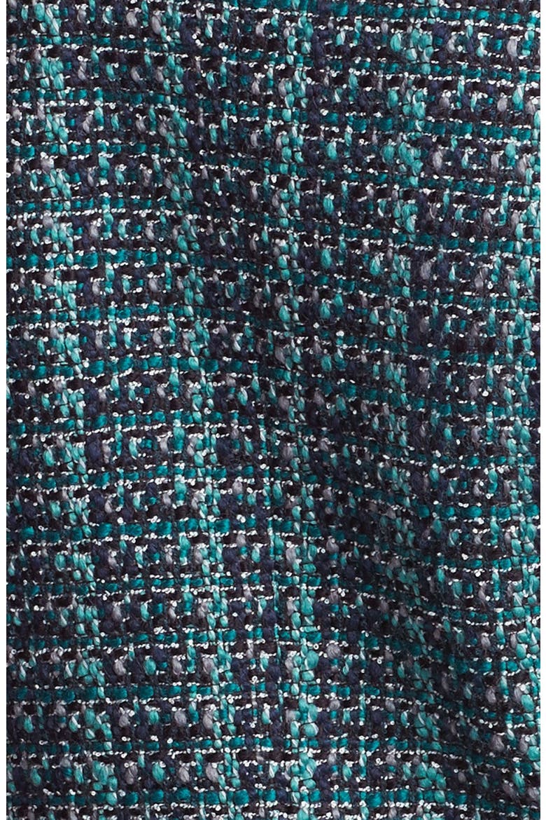 Hinge® Tweed Jacket, Alternate, color, TEAL FANFARE COMBO
