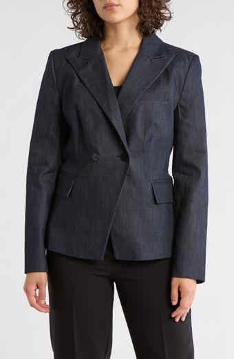 DKNY Jeans Double Breasted Denim Blazer