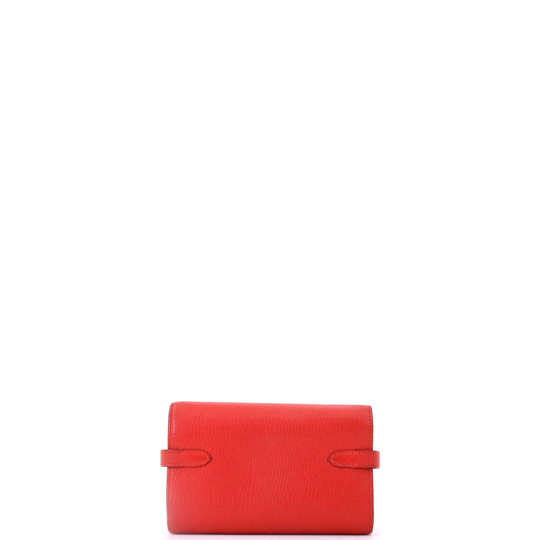 Kelly Trifold Wallet Chevre Mysore Medium, Alternate, color, Red