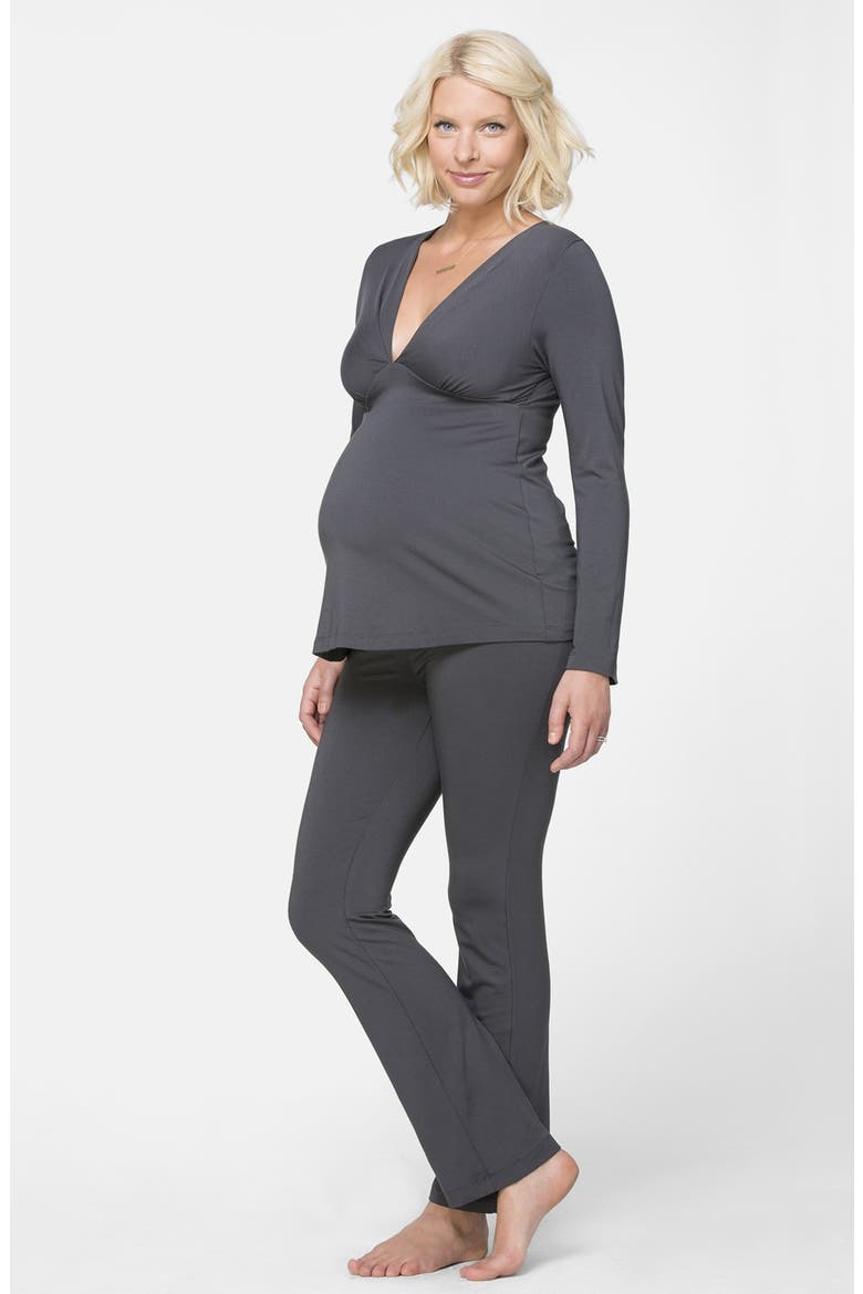 Ingrid & Isabel® Maternity Lounge Top, Main, color, METAL