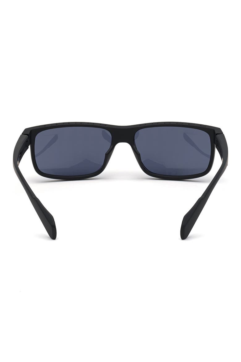58mm Square Sunglasses, Alternate, color, MATTE BLACK / SMOKE