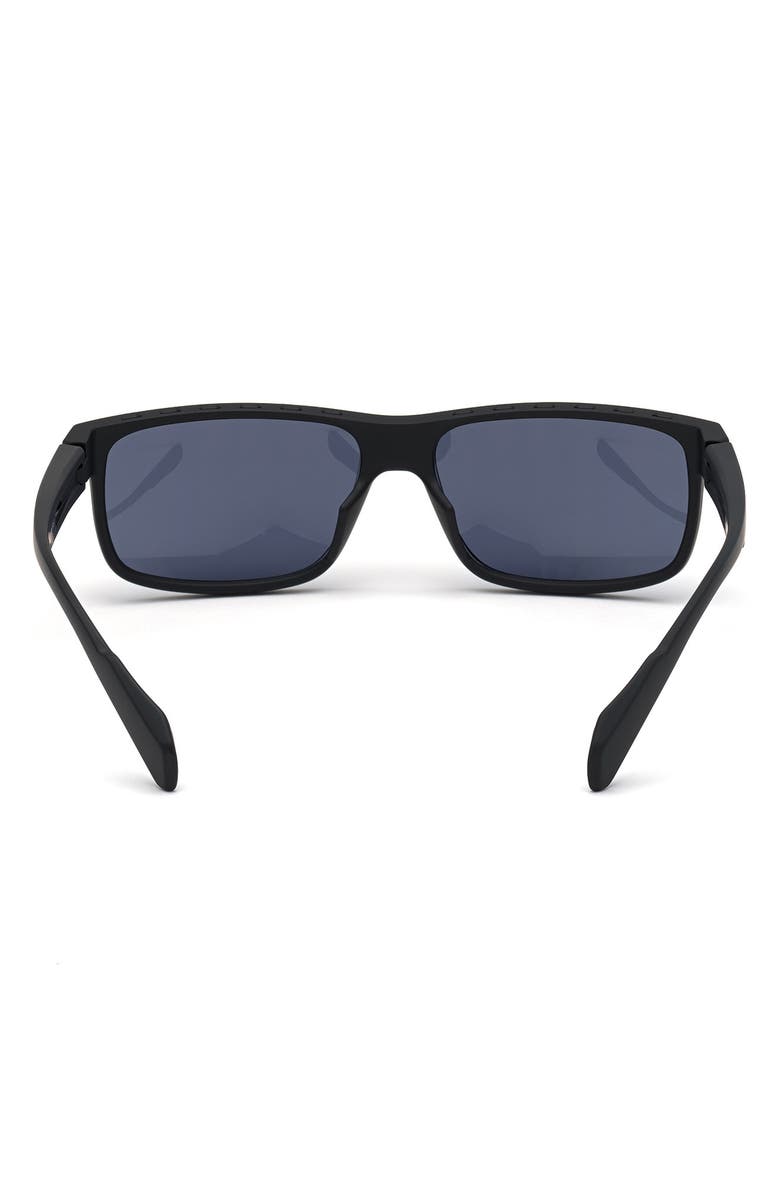 adidas 58mm Square Sunglasses, Alternate, color, Matte Black / Smoke