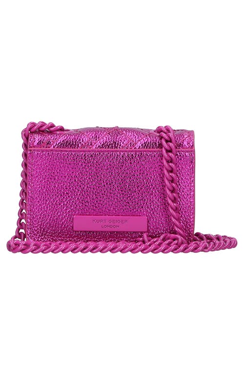 Kurt Geiger London Micro Kensington Faux Leather Crossbody Bag In Pink