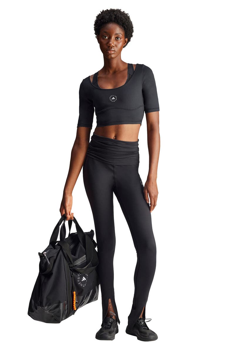 adidas by Stella McCartney Back Cutout Crop Top, Alternate, color,