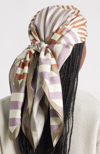 String Square Silk Scarf