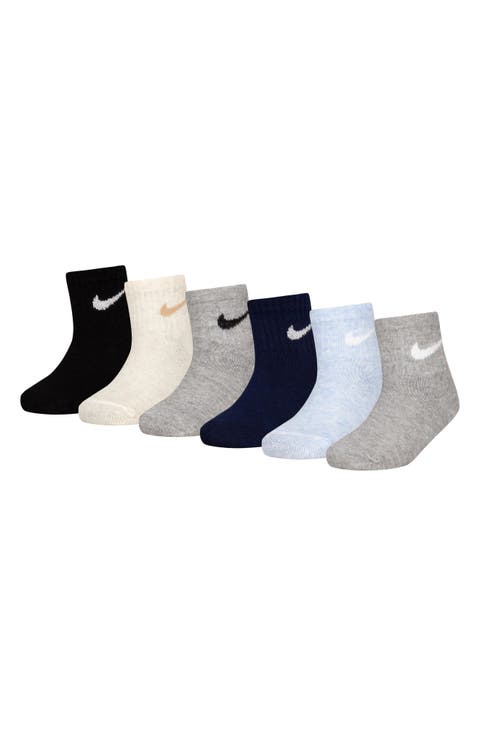 Assorted 6-Pack Cotton Blend Socks (Baby)