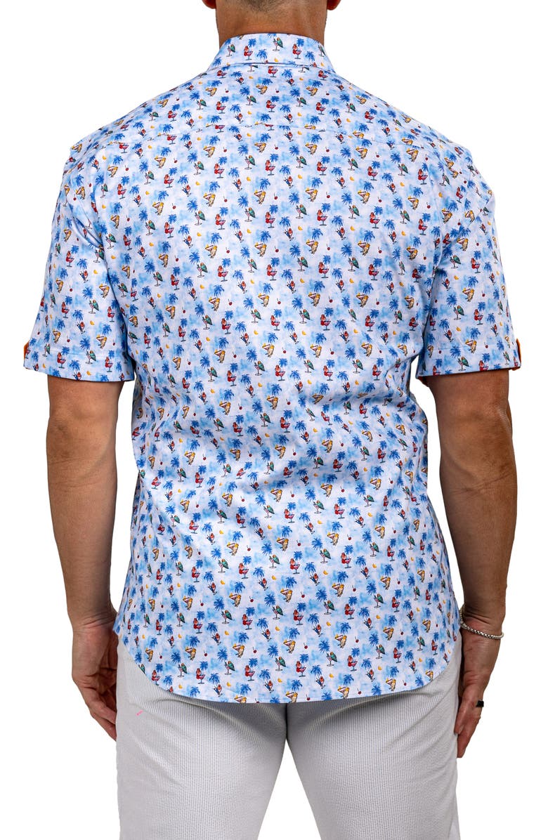 Maceoo Galileo Marthy Short Sleeve Button-Up Shirt, Alternate, color, 