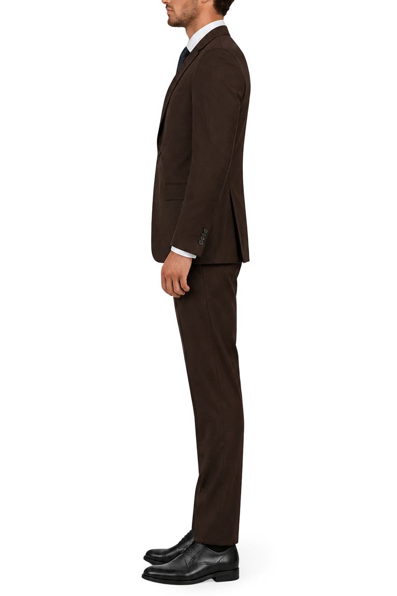 Matteo Slim Fit Wool Suit, Alternate, color, BROWN